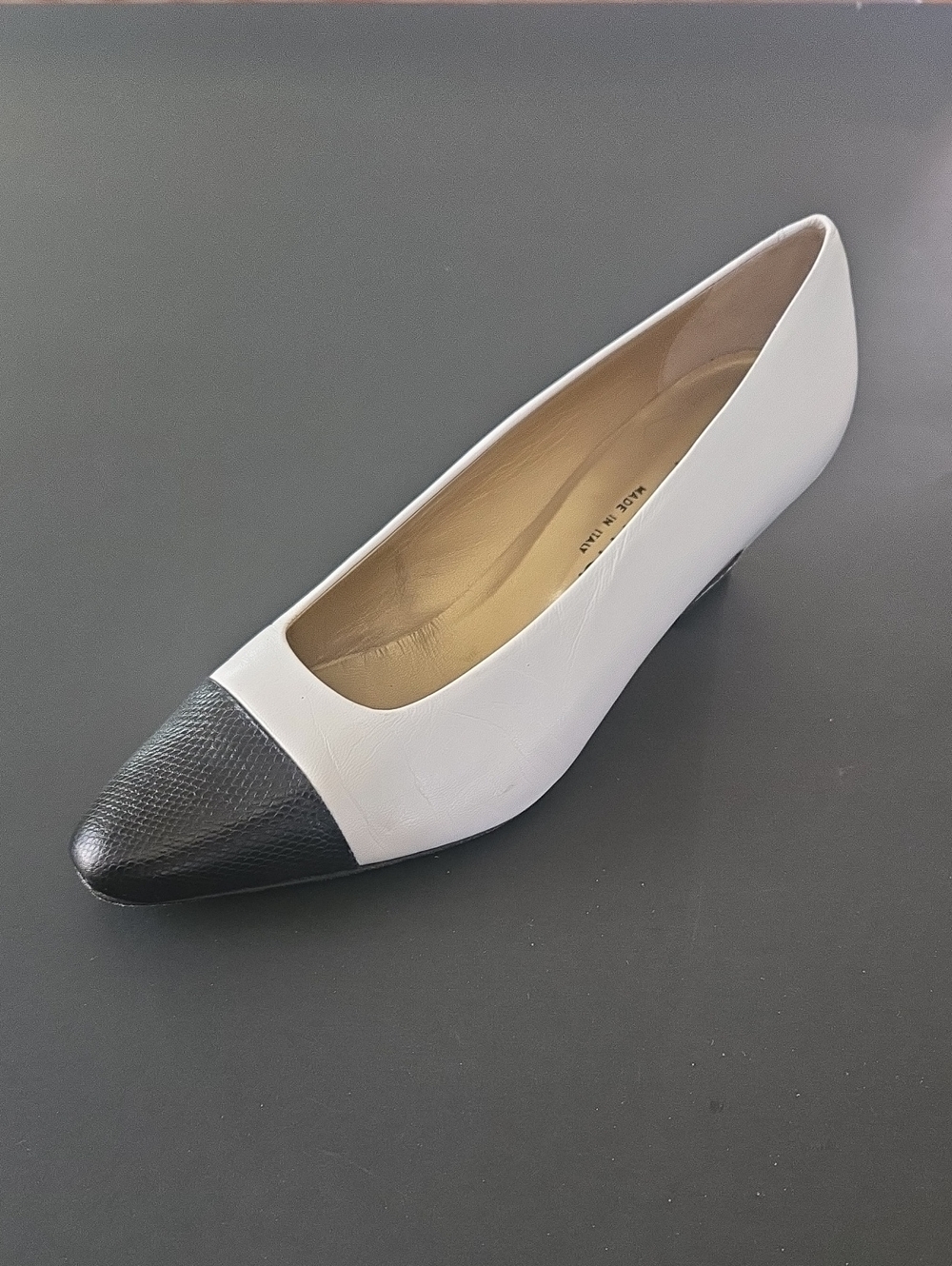 PALOMA Made In Italy Black & White Heeled Pumps